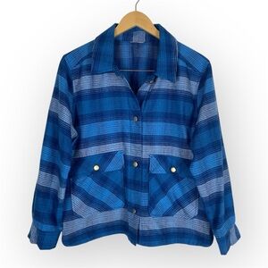 Oversized Flannel Plaid Button Down Shirt size Medium